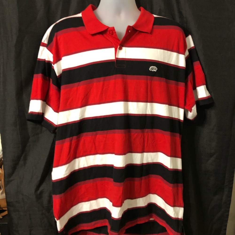 Echo Unlimited STRIPED SHORT SLEEVE POLO SHIRT